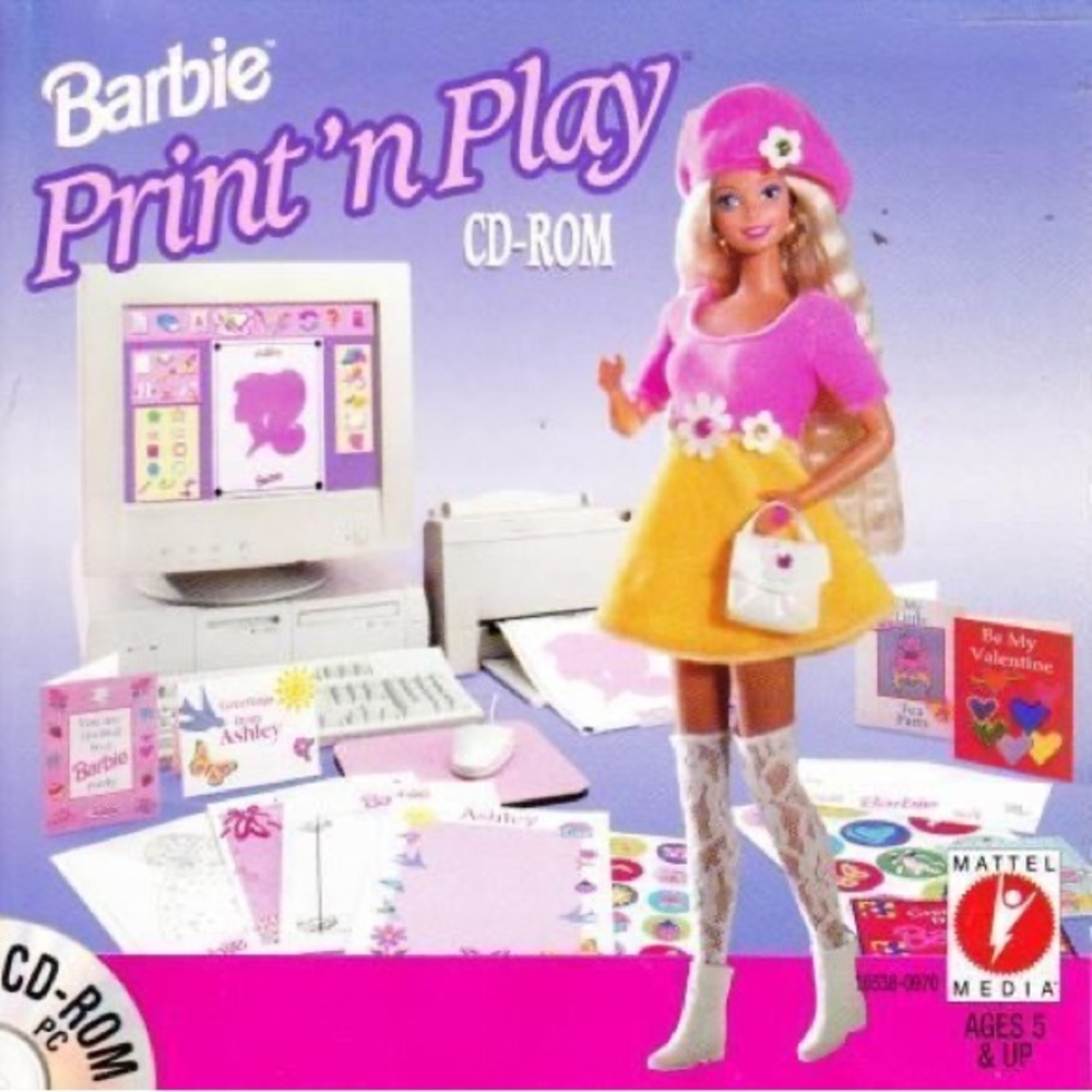 💽4/$20💽 Barbie - Print ‘n Play Game
